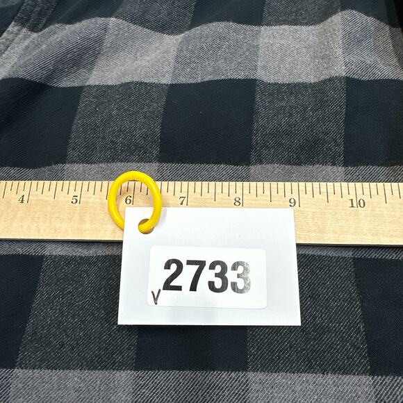 Vineyard Vines‎ Flannel Mens XL Heavyweight Shacket Grey Plaid Gorp - Picture 9 of 9